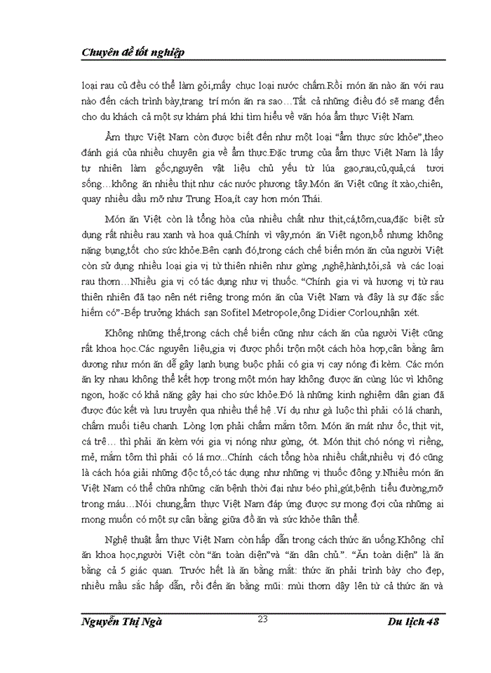 image for page Thực trạng phát triển loại hỡnh du lịch ẩm thực tại Việt Nam hiện nay