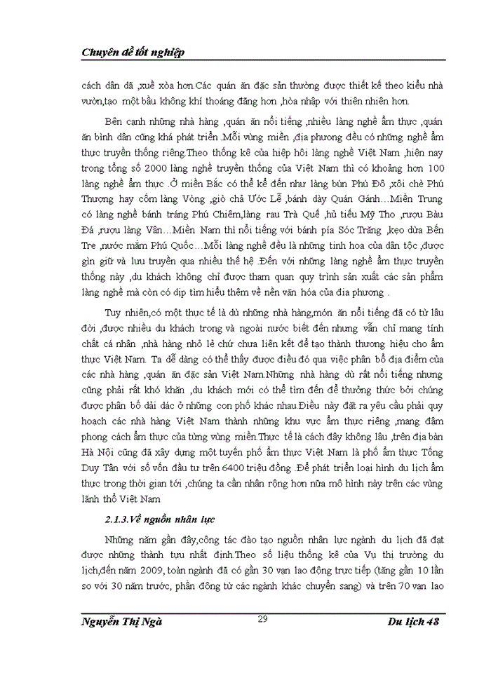 image for page Thực trạng phát triển loại hỡnh du lịch ẩm thực tại Việt Nam hiện nay