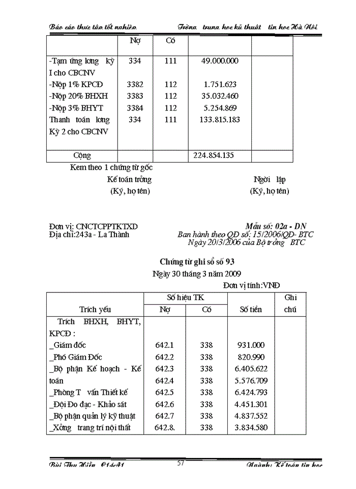 image for page Kế toán tiền lương và các khoản trích theo lương ở Chi Nhánh công ty cổ phần phát triển kỹ thuật xây dựng TDC - Trung tâm tư vấn