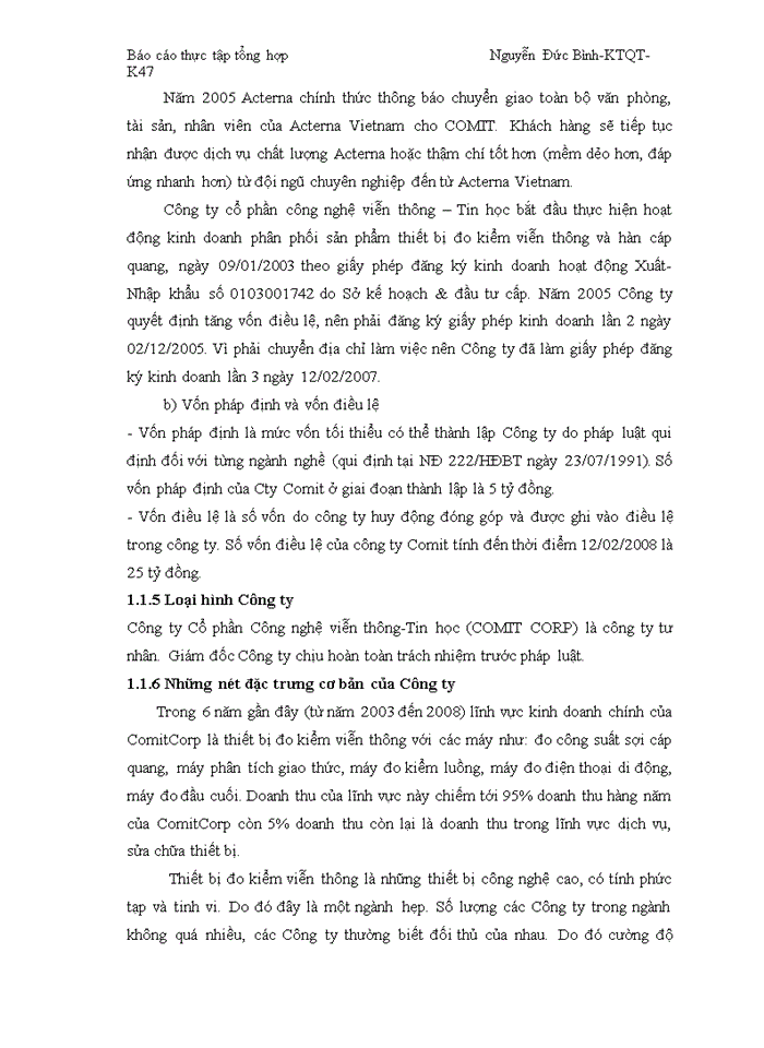 image for page Báo cáo công ty cổ phần công nghệ Viễn Thụng Tin học COMIT CORP