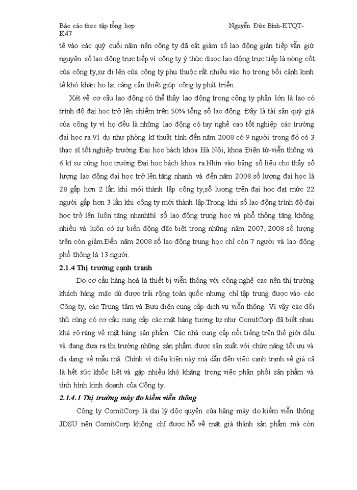 image for page Báo cáo công ty cổ phần công nghệ Viễn Thụng Tin học COMIT CORP