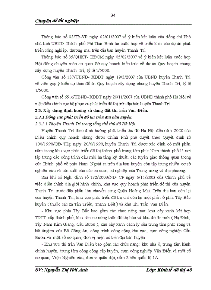 image for page Quy hoạch đụ thị xõy dựng sử dụng đất thị trấn Văn Điển- huyện Thanh Trỡ- Thành phố Hà Nội 2010- 2020