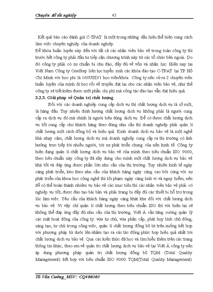image for page Nõng cao chất lượng dịch vụ bảo vệ tại công ty cổ phần đầu tư thương mại và dịch vụ bảo vệ Việt Á