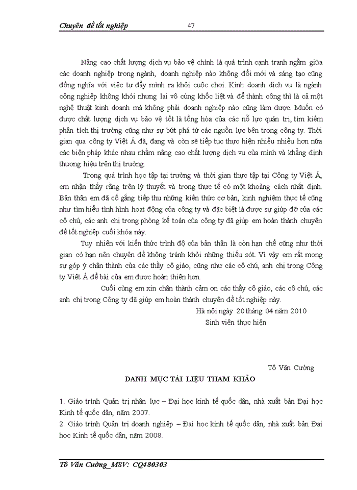 image for page Nõng cao chất lượng dịch vụ bảo vệ tại công ty cổ phần đầu tư thương mại và dịch vụ bảo vệ Việt Á