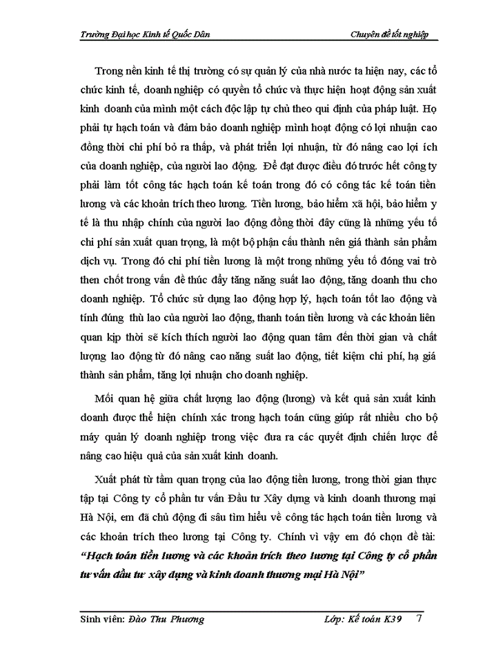 image for page Hạch toán tiền lương và các khoản trớch theo lương tại công ty cổ phần tư vấn đầu tư xõy dựng và kinh doanh thương mại Hà Nội