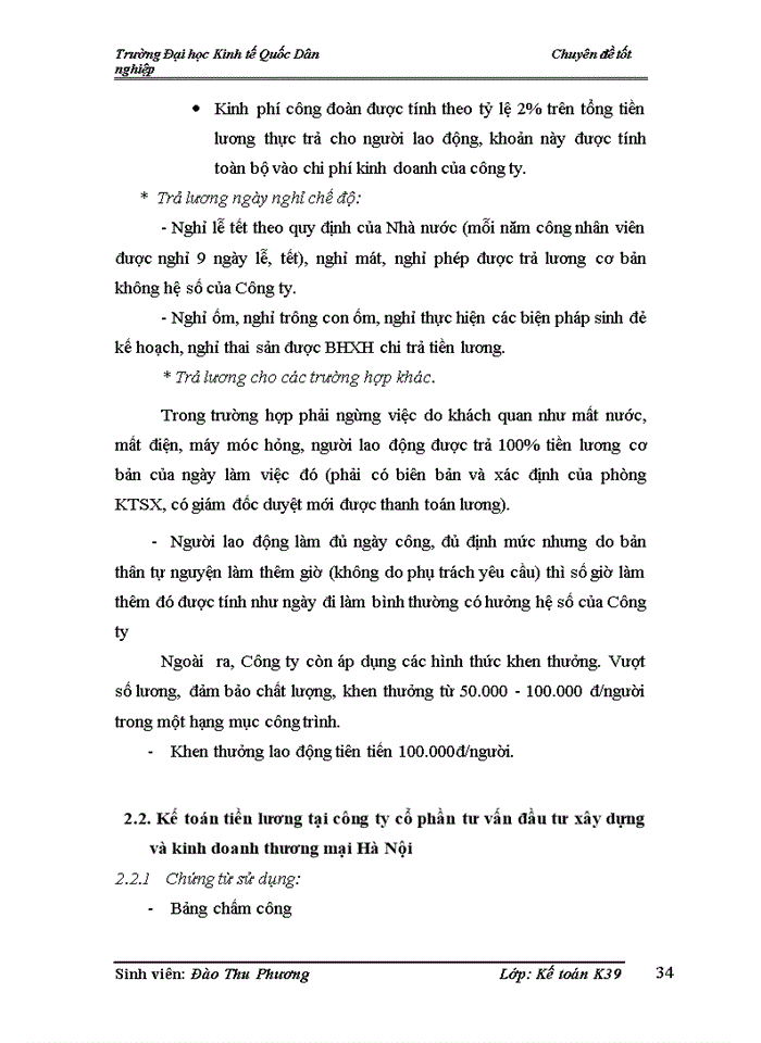 image for page Hạch toán tiền lương và các khoản trớch theo lương tại công ty cổ phần tư vấn đầu tư xõy dựng và kinh doanh thương mại Hà Nội