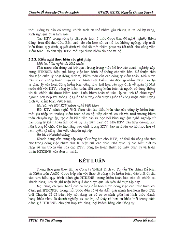 image for page Hoàn thiện đánh giá hệ thống kiểm soỏt nội bộ trong kiểm toán báo cỏo tài chính do công ty trách nhiệm hữu hạn Dịch vụ Tư vấn Tài chính Kế toán và Kiểm toán AASC thực hiện