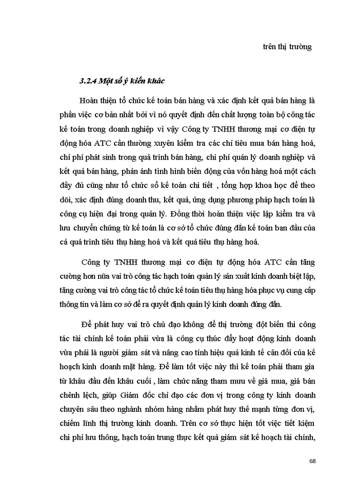 image for page Hoàn thiện Kế toán bán hàng và xỏc định kết quả kinh doanh tại công ty trách nhiệm hữu hạn Thương Mại tự động húa ATC
