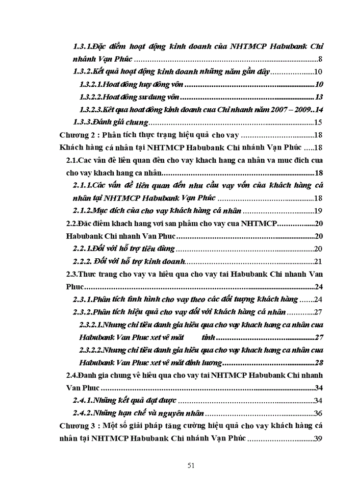 image for page Mụ̣t sụ́ giải pháp tăng cường hiợ̀u quả cho vay khách hàng cá nhân tại NHThương mại Cổ phần Habubank Chi nhánh Vạn Phúc