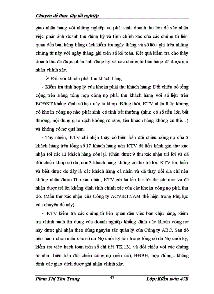 image for page Kiểm toán doanh thu và khoản phải thu khách hàng trong kiểm toán Báo cáo tài chính do công ty trách nhiệm hữu hạn tài chính và kiểm toán việt nam thực hiện