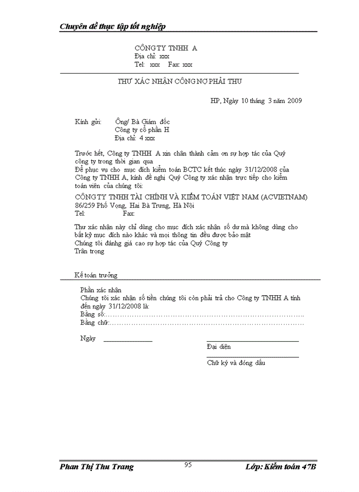 image for page Kiểm toán doanh thu và khoản phải thu khách hàng trong kiểm toán Báo cáo tài chính do công ty trách nhiệm hữu hạn tài chính và kiểm toán việt nam thực hiện