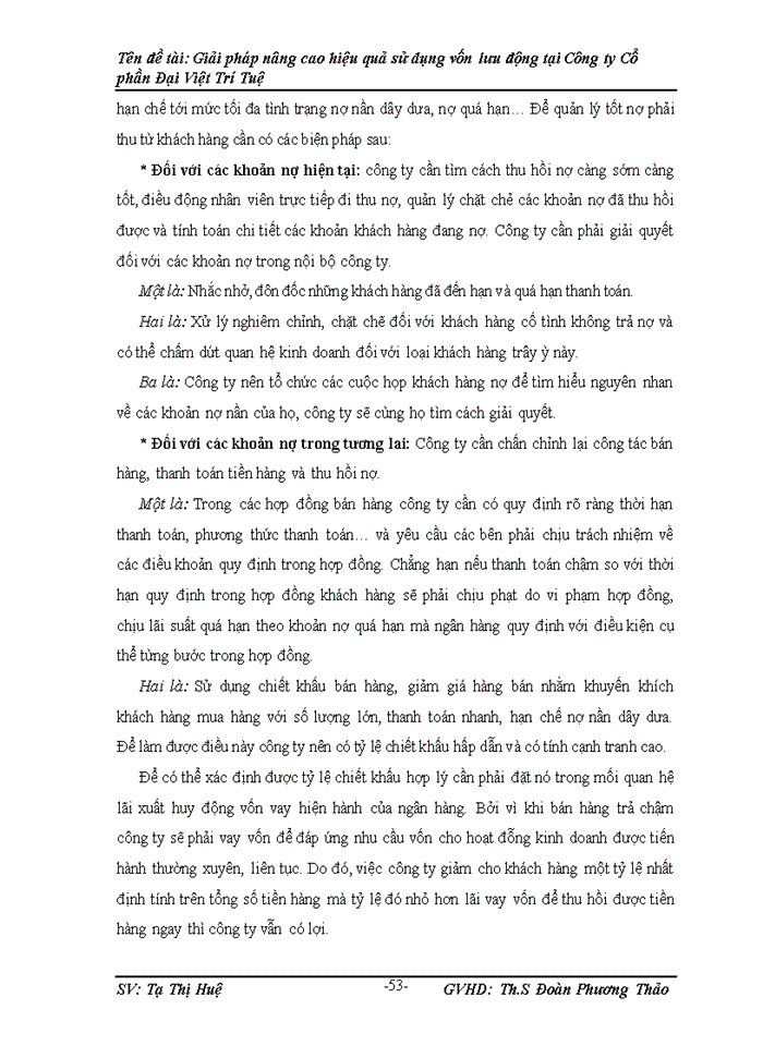 image for page Giải pháp nõng cao hiệu quả sử dụng vốn lưu động tại công ty Cố phần Đại Việt Trớ Tuệ