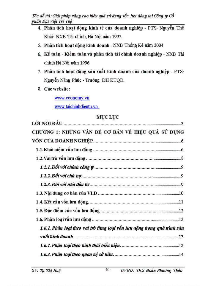 image for page Giải pháp nõng cao hiệu quả sử dụng vốn lưu động tại công ty Cố phần Đại Việt Trớ Tuệ