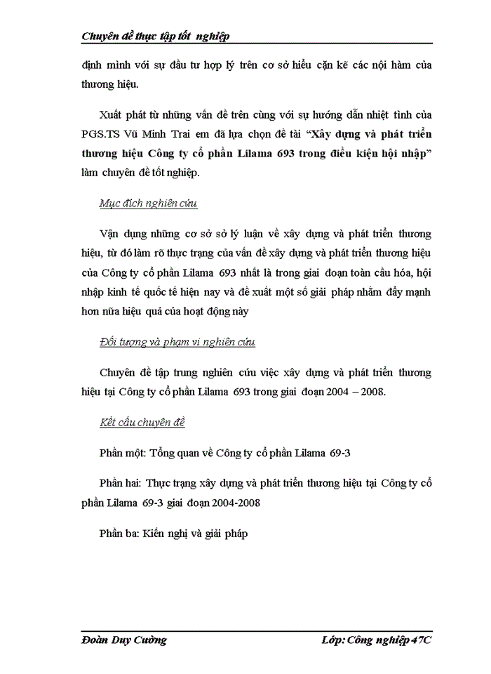 image for page Xõy dựng và phát triển thương hiệu công ty cổ phần Lilama 693 trong điều kiện hội nhập