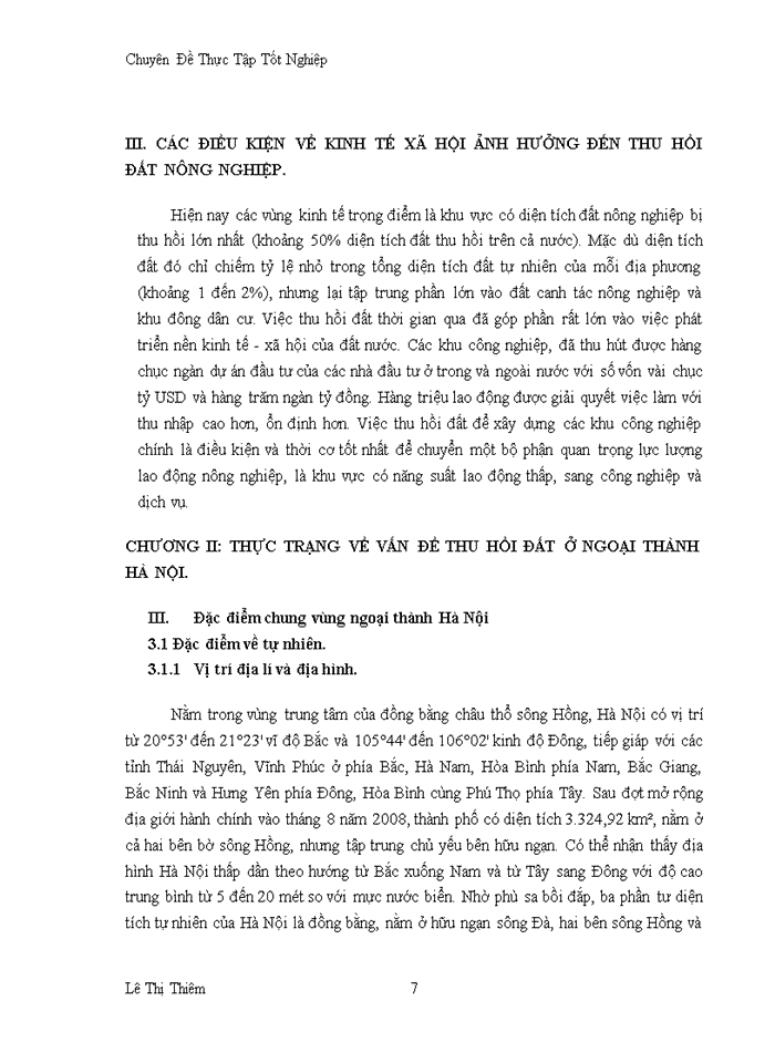 image for page Thực trạng và giải pháp của vấn đề thu hồi đất nụng nghiệp ở ngoại thành Hà Nội