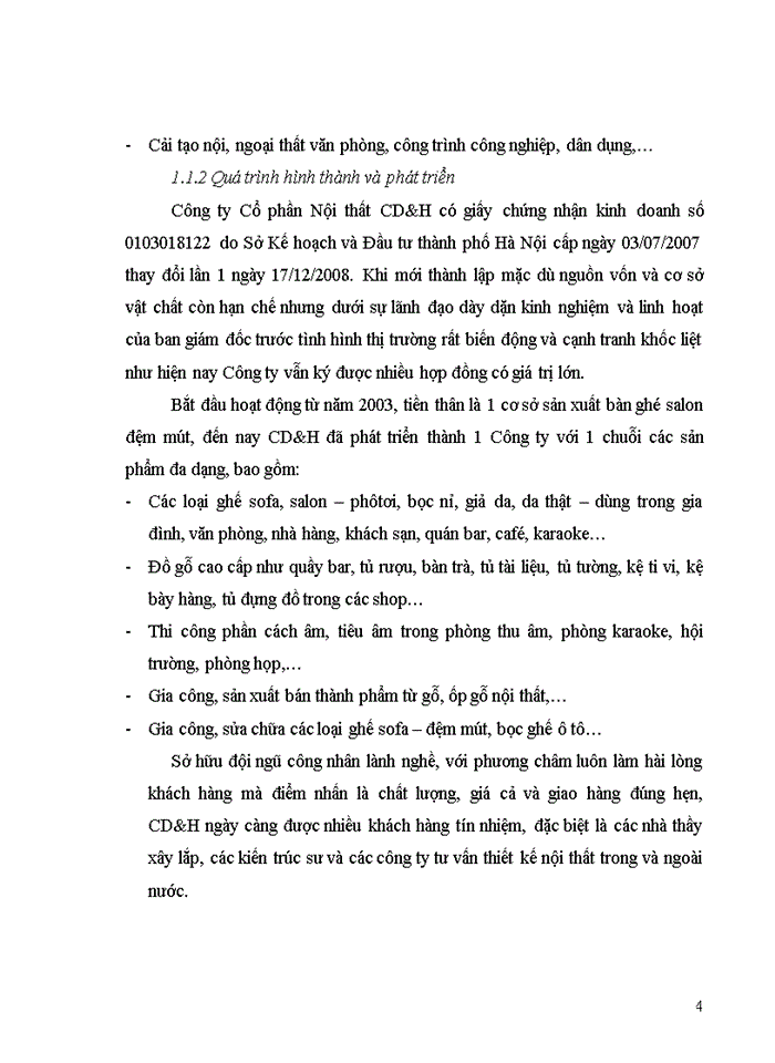 image for page Tổ chức công tác Kế toán Nguyờn vật liệu tại công ty Cổ phần Nội thất CD H