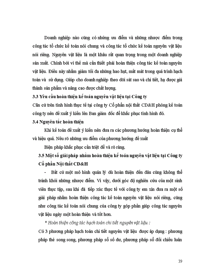 image for page Tổ chức công tác Kế toán Nguyờn vật liệu tại công ty Cổ phần Nội thất CD H