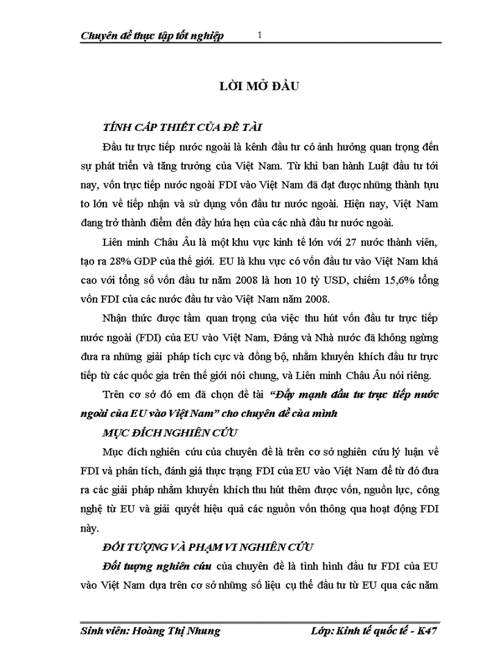 image for page Đẩy mạnh đầu tư trực tiếp nước ngoài của EU vào Việt Nam cho chuyờn đề của mỡnh