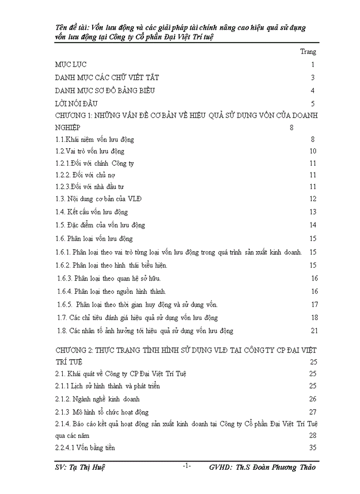 image for page Vốn lưu động và các giải pháp Tài chính nõng cao hiệu quả sử dụng vốn lưu động tại công ty Cố phần Đại Việt Trớ Tuệ
