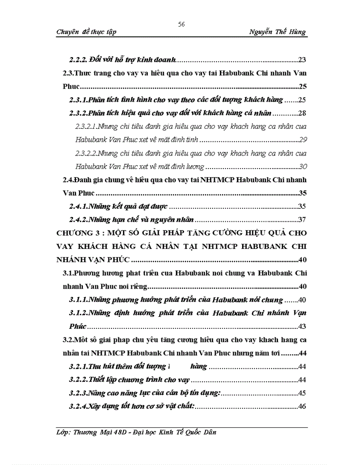 image for page Mụ̣t sụ́ giải pháp tăng cường hiợ̀u quả cho vay khách hàng cá nhân tại NHThương mại Cổ phần Habubank Chi nhánh Vạn Phúc