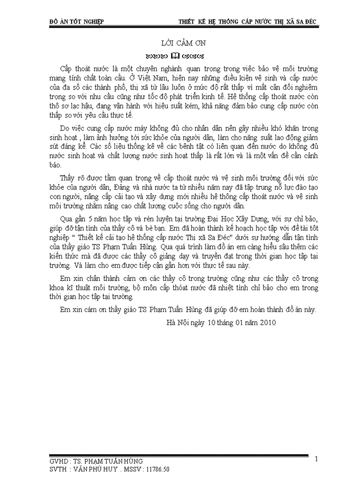 image for page Đồ án Thiết kế cải tạo hệ thống cấp nước Thị xó Sa Độc