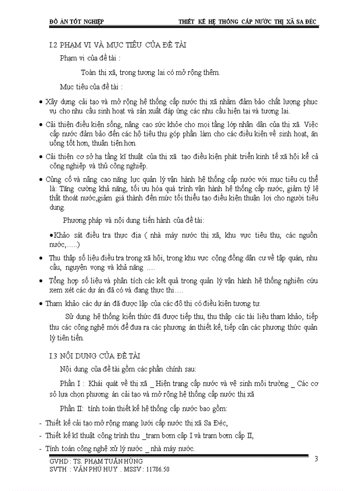 image for page Đồ án Thiết kế cải tạo hệ thống cấp nước Thị xó Sa Độc