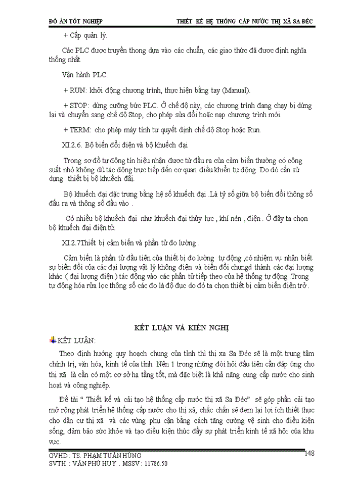 image for page Đồ án Thiết kế cải tạo hệ thống cấp nước Thị xó Sa Độc