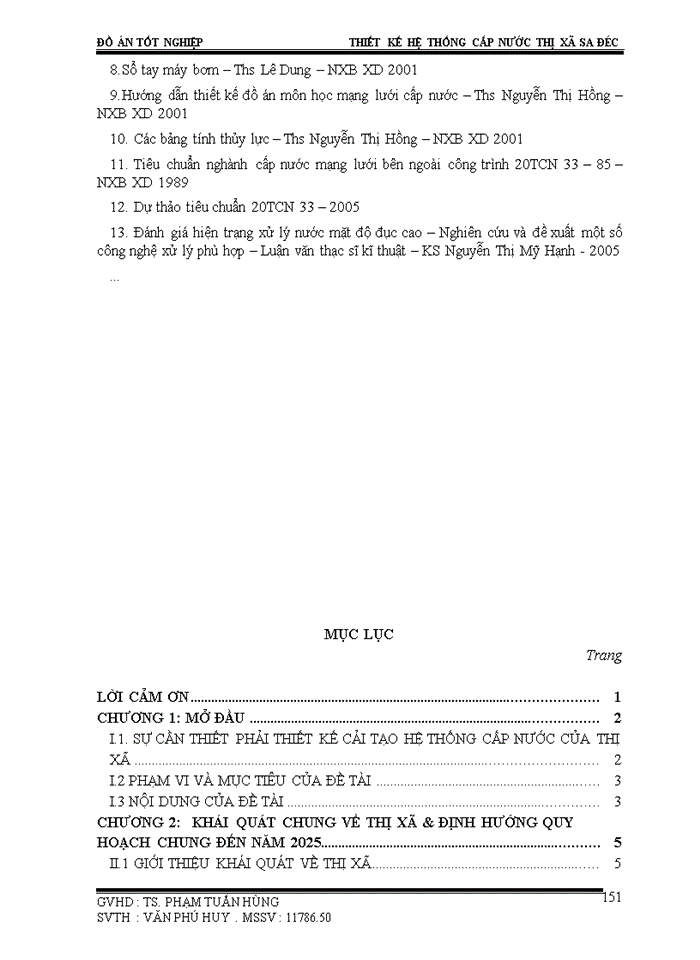 image for page Đồ án Thiết kế cải tạo hệ thống cấp nước Thị xó Sa Độc