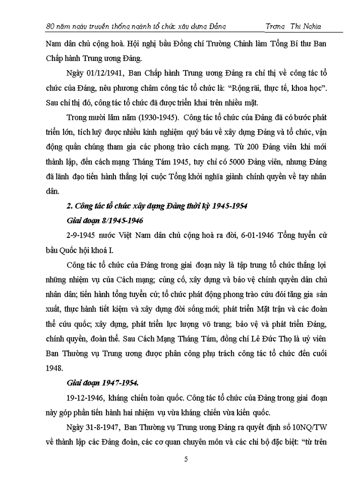 image for page Đảng Tìm hiểu 80 năm ngày truyền thống của ngành tổ chức xây dựng Đảng