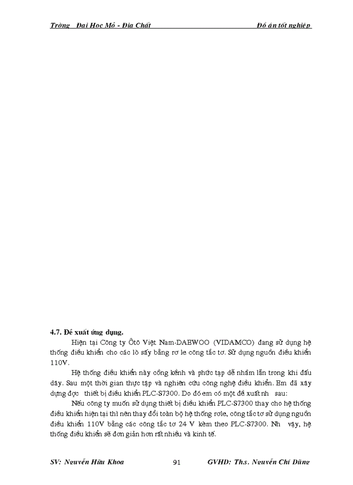 image for page Xây dựng hệ thống điều khiển tự động cho các lò sấy trong công nghệ sơn xe ô tô con của công ty VIDAMCO