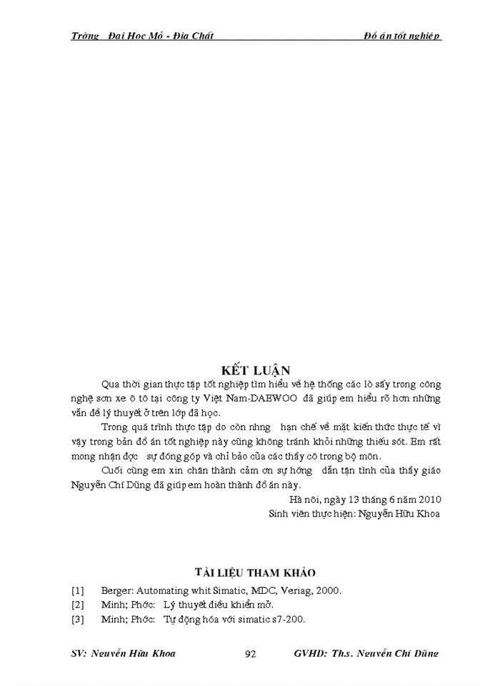 image for page Xây dựng hệ thống điều khiển tự động cho các lò sấy trong công nghệ sơn xe ô tô con của công ty VIDAMCO