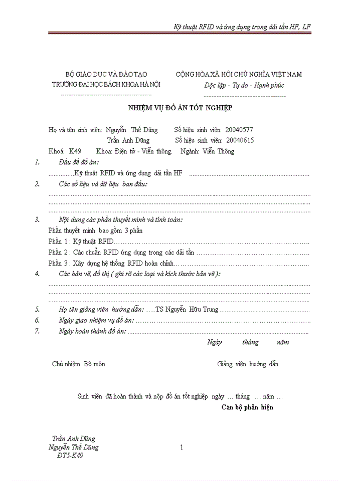 image for page Kỹ thuật RFID và ứng dụng trong dải tần HF LF