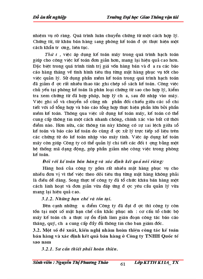 image for page Tổ chức công tác kế toán bán hàng và xác định kết quả bán hàng tại công ty trách nhiệm hữu hạn Quốc Tế Sao Nam