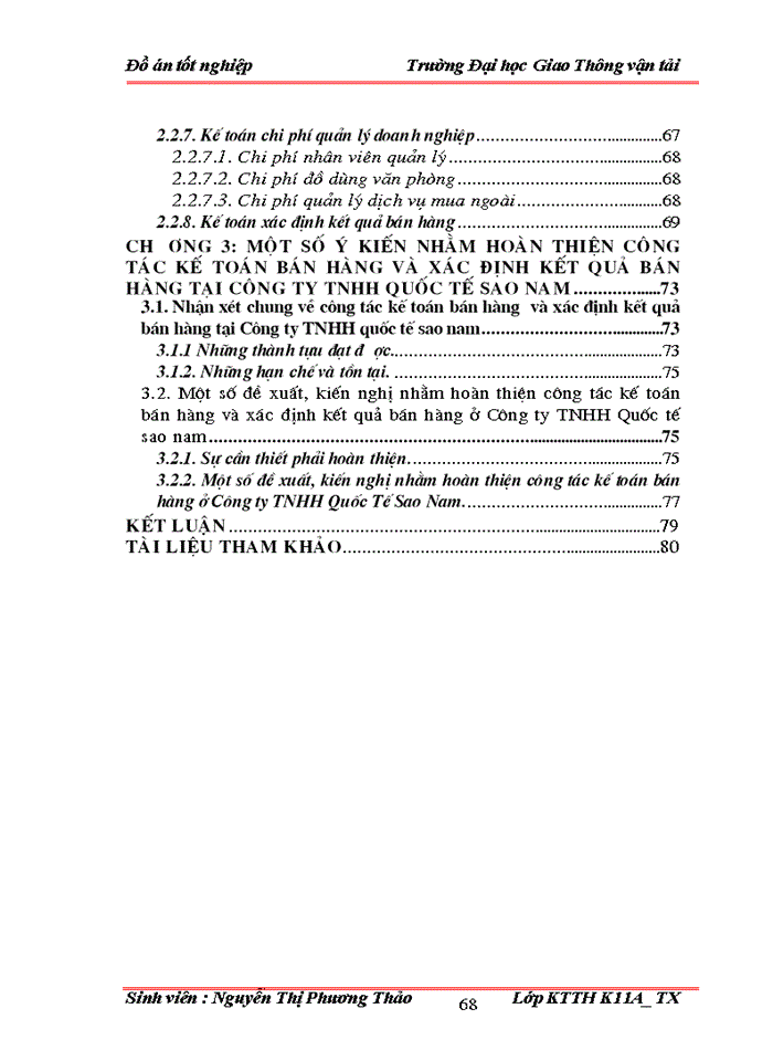 image for page Tổ chức công tác kế toán bán hàng và xác định kết quả bán hàng tại công ty trách nhiệm hữu hạn Quốc Tế Sao Nam