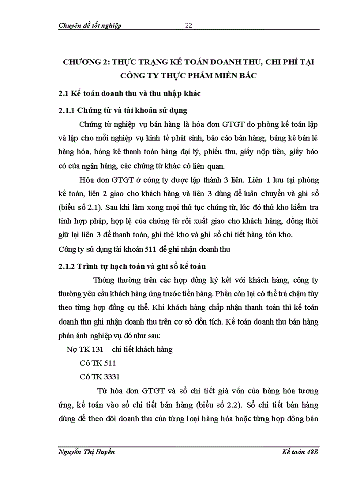 image for page Hoàn thiện Kế toán doanh thu chi phớ xỏc định kết quả kinh doanh tại công ty thực phẩm miền Bắc