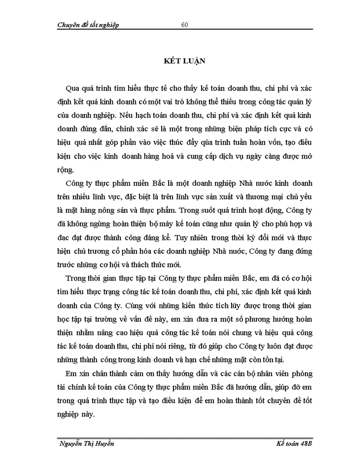 image for page Hoàn thiện Kế toán doanh thu chi phớ xỏc định kết quả kinh doanh tại công ty thực phẩm miền Bắc