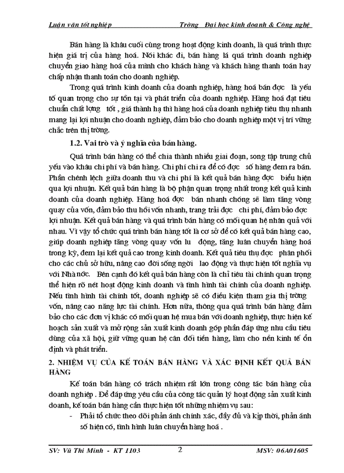 image for page Kế toán bán hàng và xác định kết quả bán hàng tại Công ty trách nhiệm hữu hạn sản xuất và thương mại Hải Long