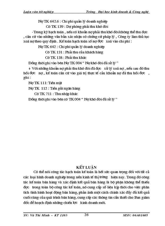 image for page Kế toán bán hàng và xác định kết quả bán hàng tại Công ty trách nhiệm hữu hạn sản xuất và thương mại Hải Long