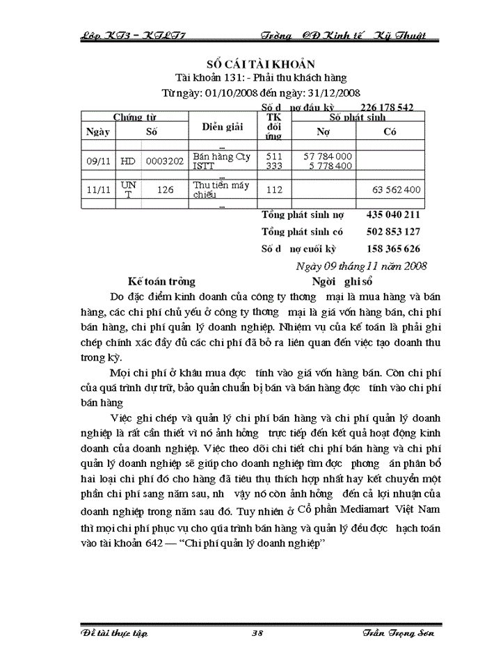 image for page Tổ chức kế toán bán hàng và xác định kết quả bán hàng ở Công ty công ty Cổ phần Mediamart VN