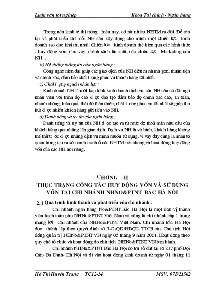 image for page Một số giải pháp nhằm nâng cao hiệu quả huy động vốn tại chi nhánh NHNo PTNT Bắc Hà Nội