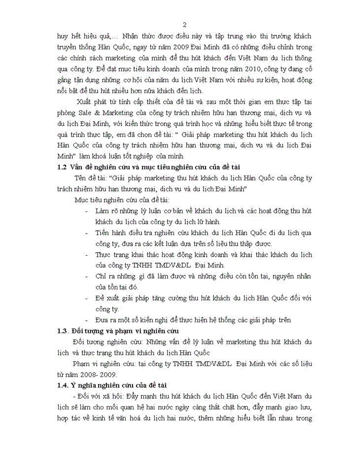 image for page Giải pháp markerting thu hỳt khách du lịch Hàn Quốc của công ty trách nhiệm hữu hạn thương mại dịch vụ và du lịch Đại Minh