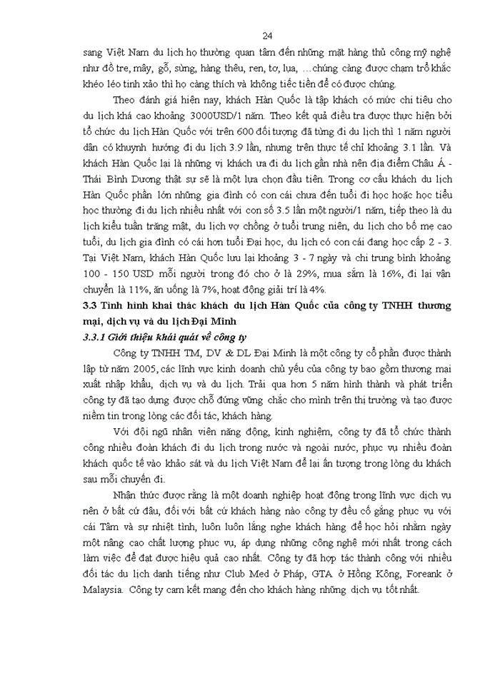 image for page Giải pháp markerting thu hỳt khách du lịch Hàn Quốc của công ty trách nhiệm hữu hạn thương mại dịch vụ và du lịch Đại Minh