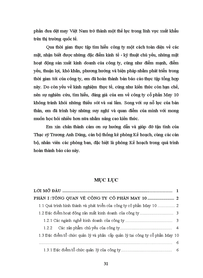 image for page Báo cỏo TỔNG QUAN VỀ CễNG TY CỔ PHẦN MAY 10