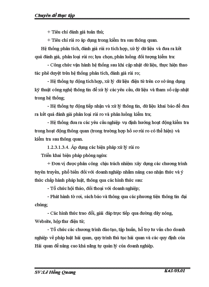 image for page Quản lý rủi ro trong thủ tục hải quan đối với hàng hoỏ xuất khẩu nhập khẩu thương mại tại Chi cục Hải quan Bắc Hà Nội