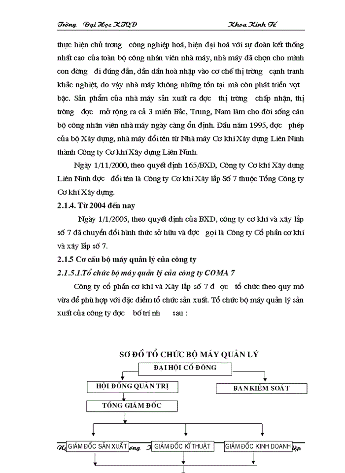 image for page Công tác Kế toán tập hợp chi phớ sản xuất và tớnh giá thành sản phẩm tại công ty Cổ phần Cơ khớ và Xõy lắp số 7