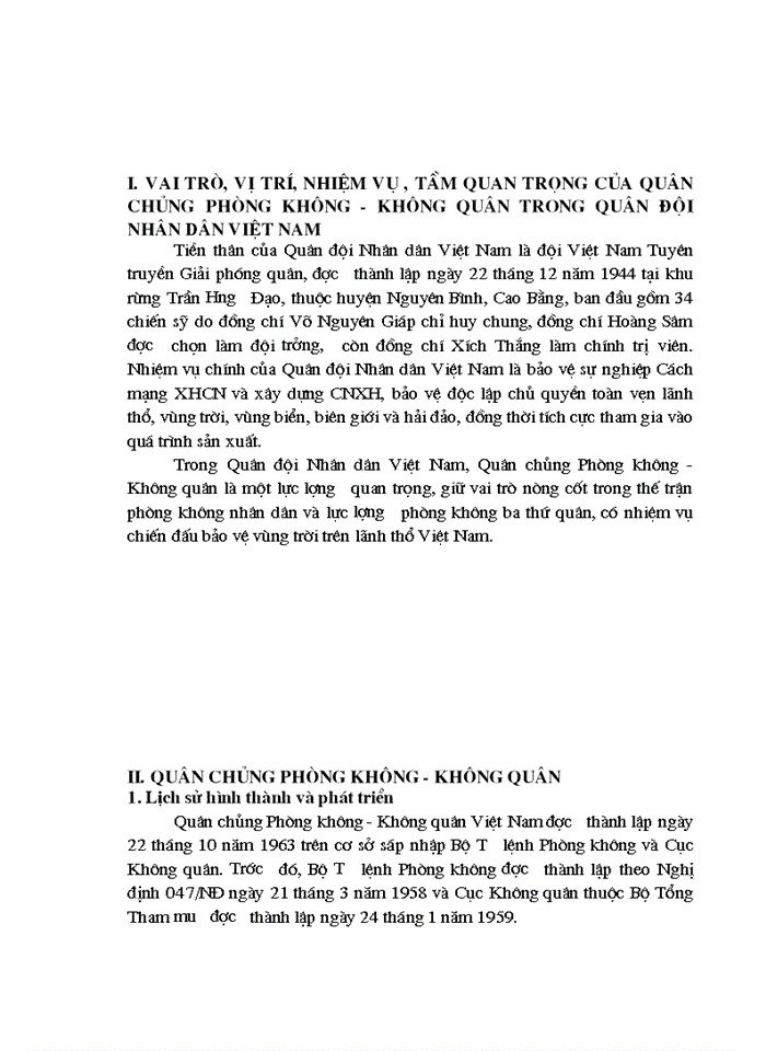 image for page VAI TRò Vị TRí NHIệM Vụ TầM QUAN TRọNG CủA QUÂN CHủNG PHòNG KHÔNG - KHÔNG QUÂN TRONG QUÂN ĐộI NHÂN DÂN VIệT NAM