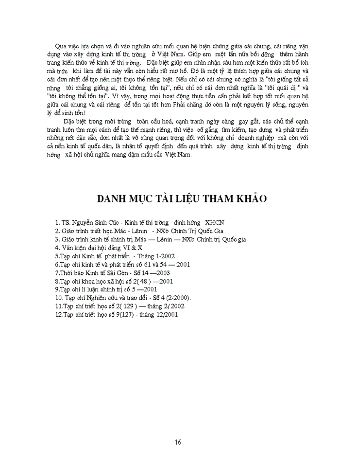 image for page Quan hệ giữa cái chung và cái riêng trong việc xây dựng nền kinh tế thị trường định hướng xã hội chủ nghĩa ở Việt Nam