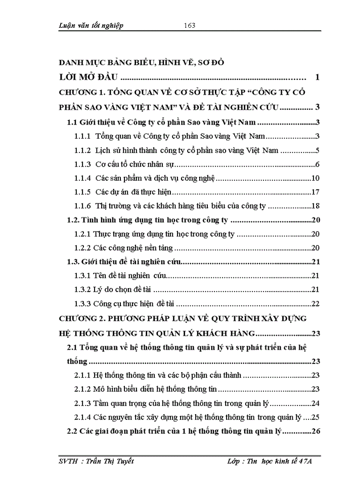 image for page THS Xừy dựng hệ thống thụng tin quản lý khách hàng tại công ty cổ phần Sao vàng Việt Nam