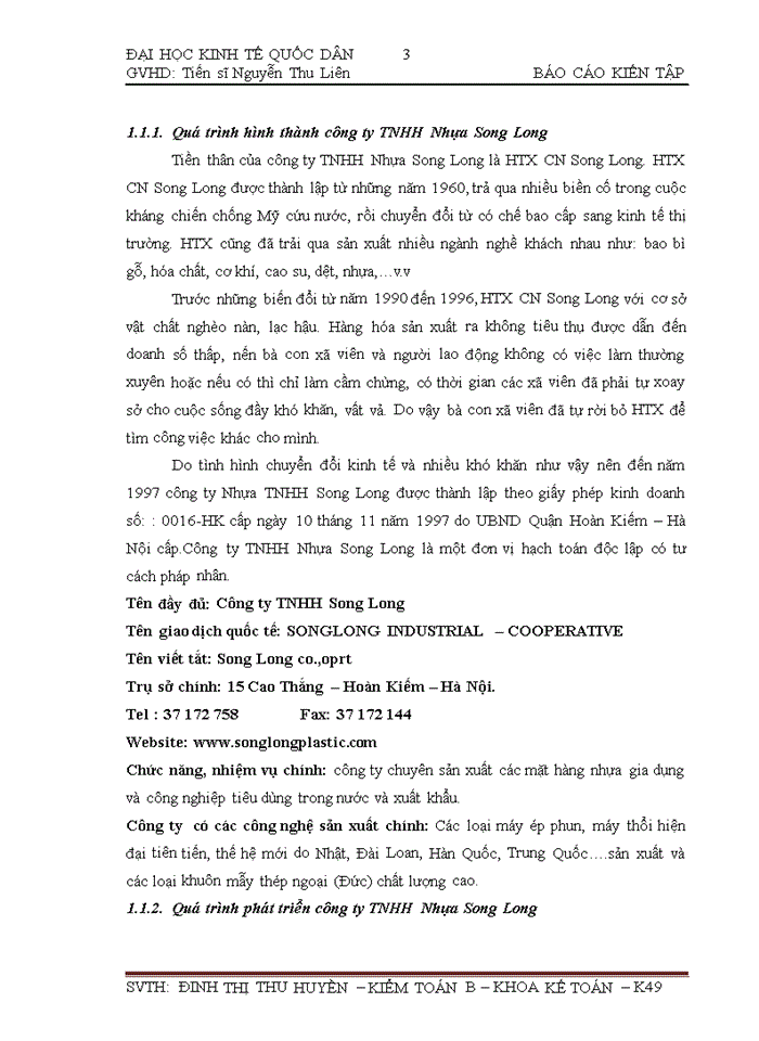 image for page THS Tụ̉ chức bụ̣ máy kờ́ toán và hợ̀ thụ́ng kờ́ toán tại công ty trách nhiệm hữu hạn Nhựa Song Long