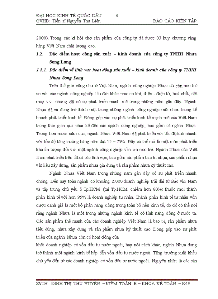 image for page THS Tụ̉ chức bụ̣ máy kờ́ toán và hợ̀ thụ́ng kờ́ toán tại công ty trách nhiệm hữu hạn Nhựa Song Long